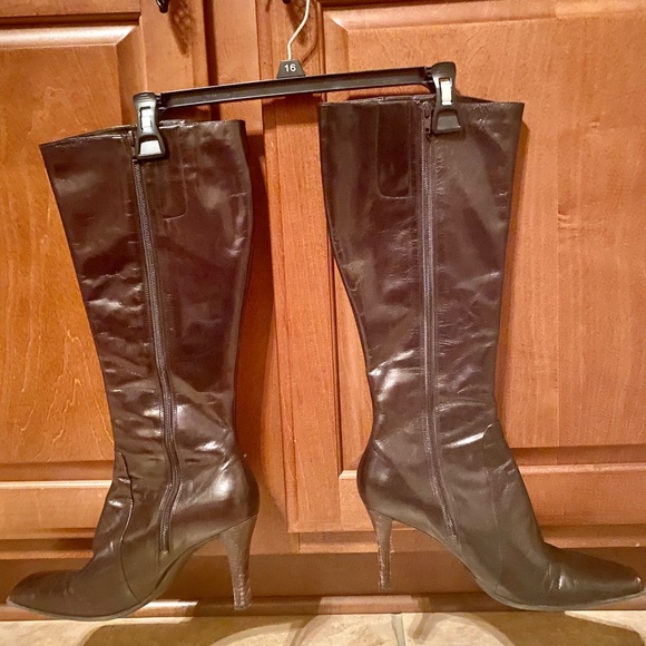 Nine West Chocolate Brown Heel Boots - Picture 2 of 3
